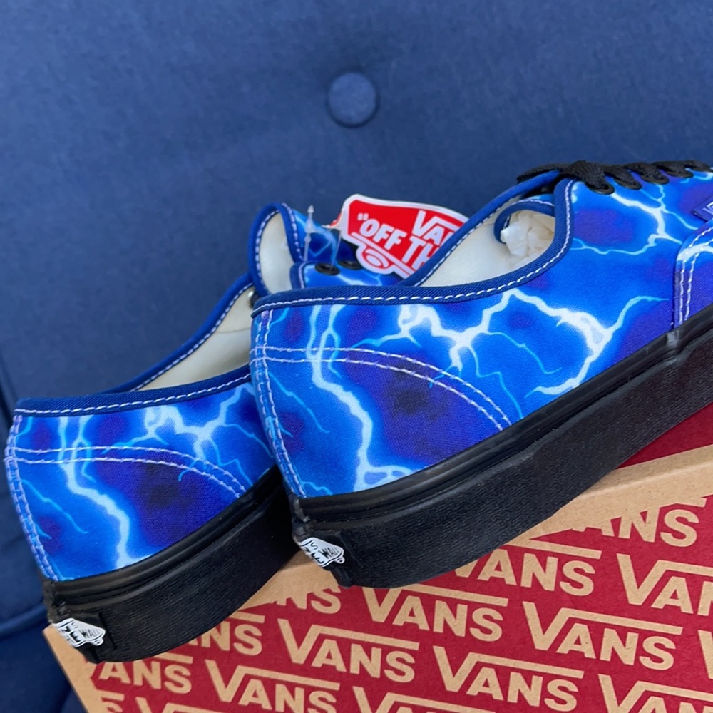 Vans Men’s Authentic Lightning Black/Blue Sneakers - Picture 15 of 16